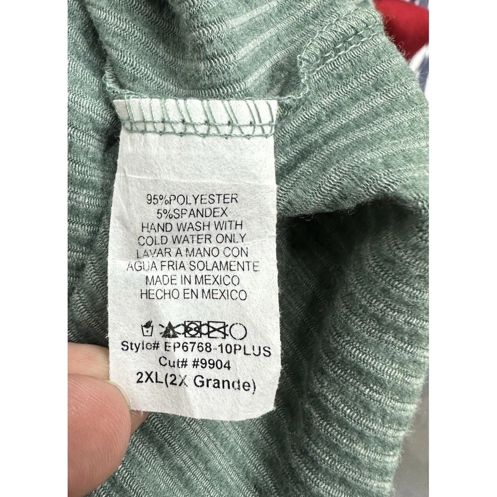 Heimish USA Romper Olive Green Ribbed Pockets / Women's 2X - Picture 6 of 6